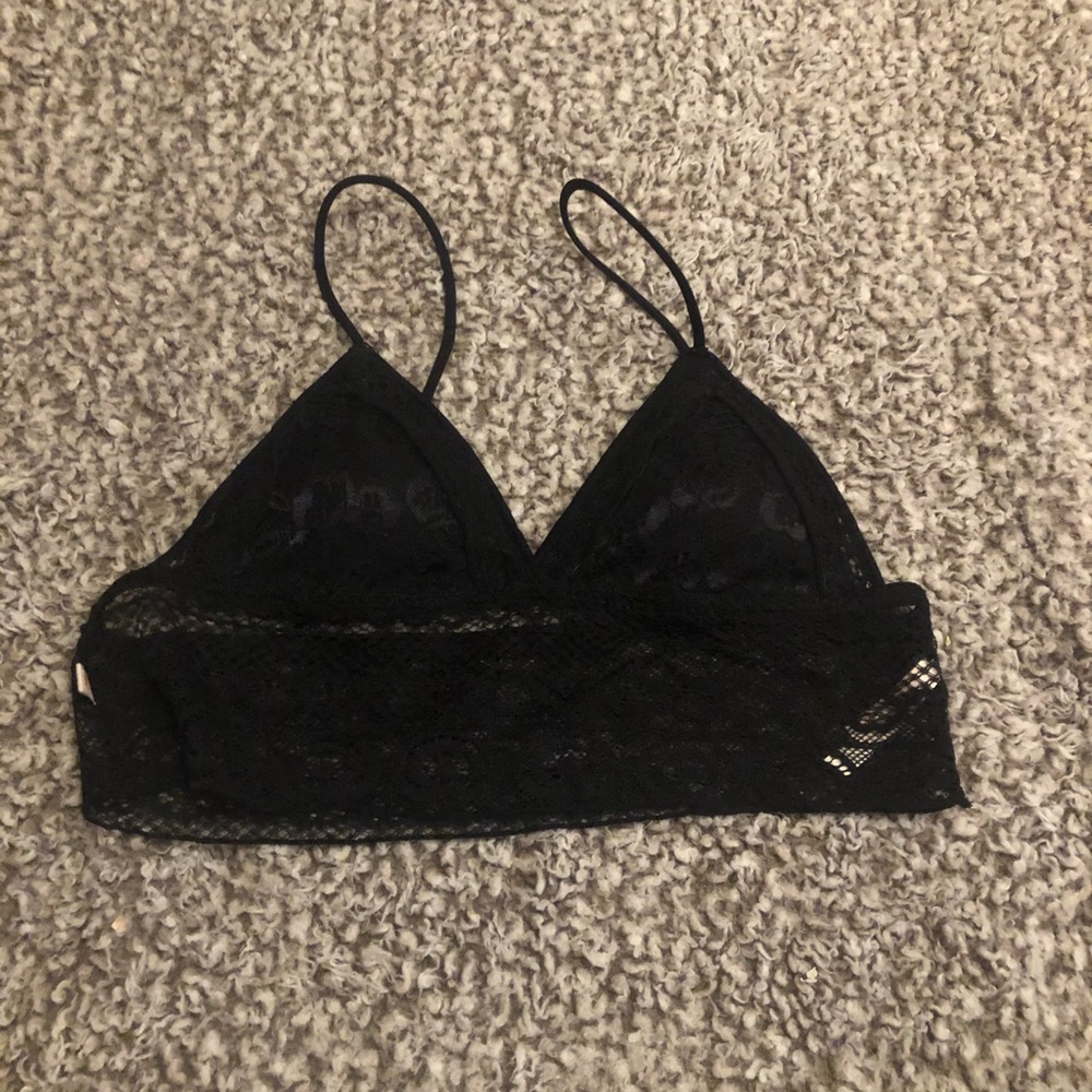 Black lace bralette